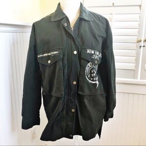 Forever 21 Army Green Oversized Military Jacket